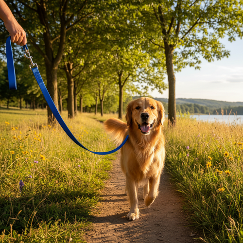 Classic Nylon Dog Leash - Lifestyle